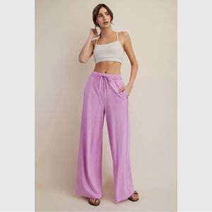 🆕🤍MUAVE COTTON WIDE LEG PANT